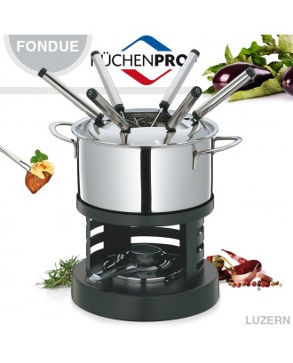 Set fondue, 1.6 litri, 6 furculite, model Luzern - KUCHENPROFI